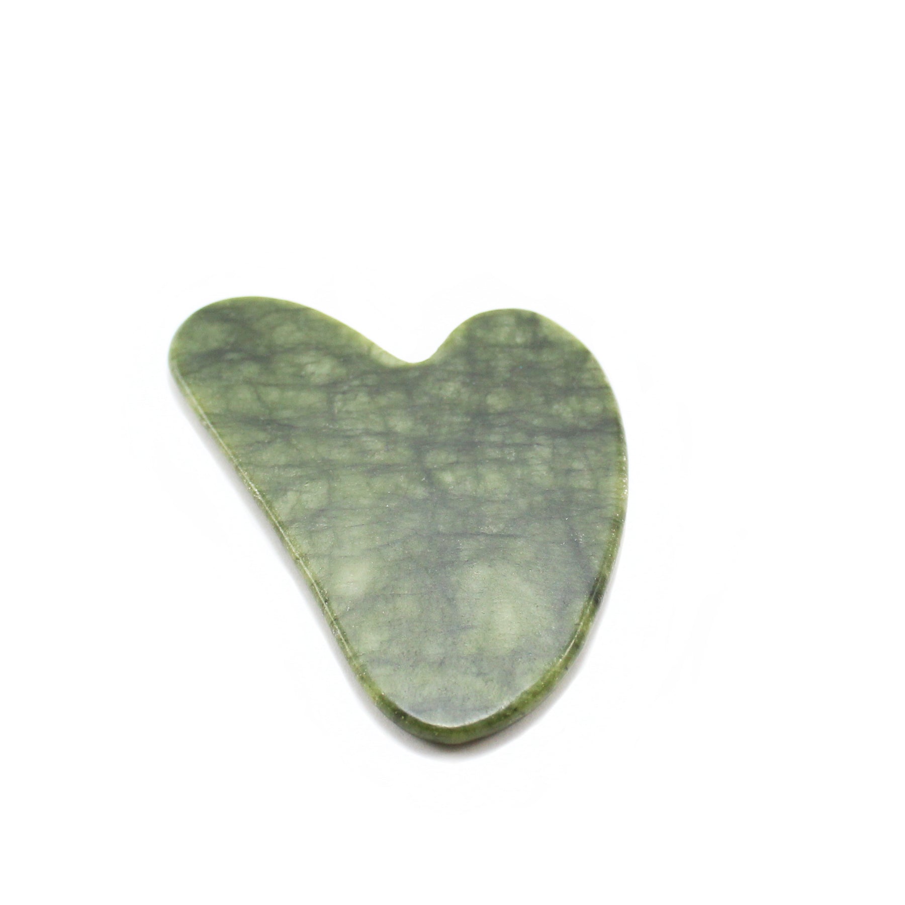 Gua Sha en Jade Naturel en forme de Cœur