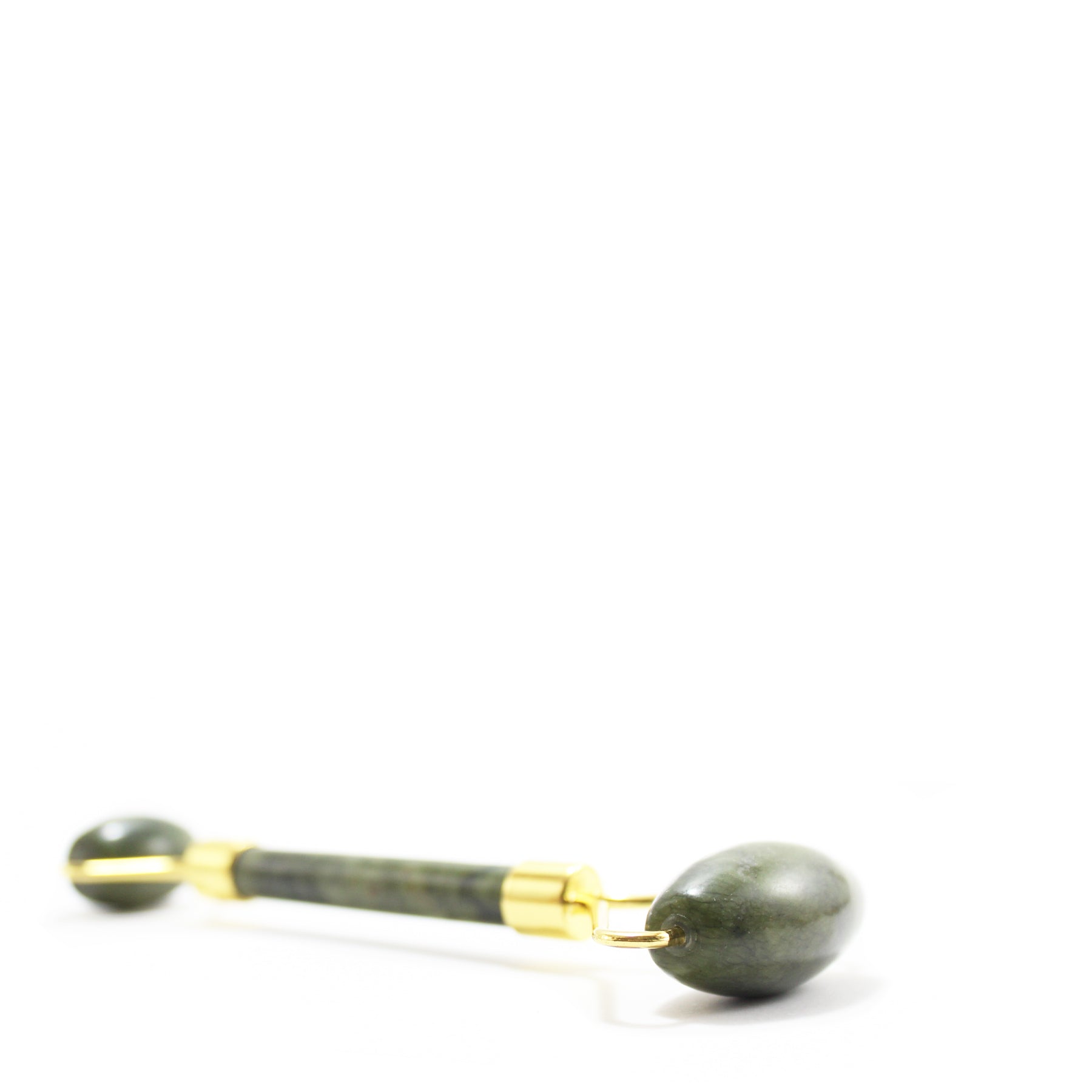 Natural Jade Facial Massager with Double Rollers