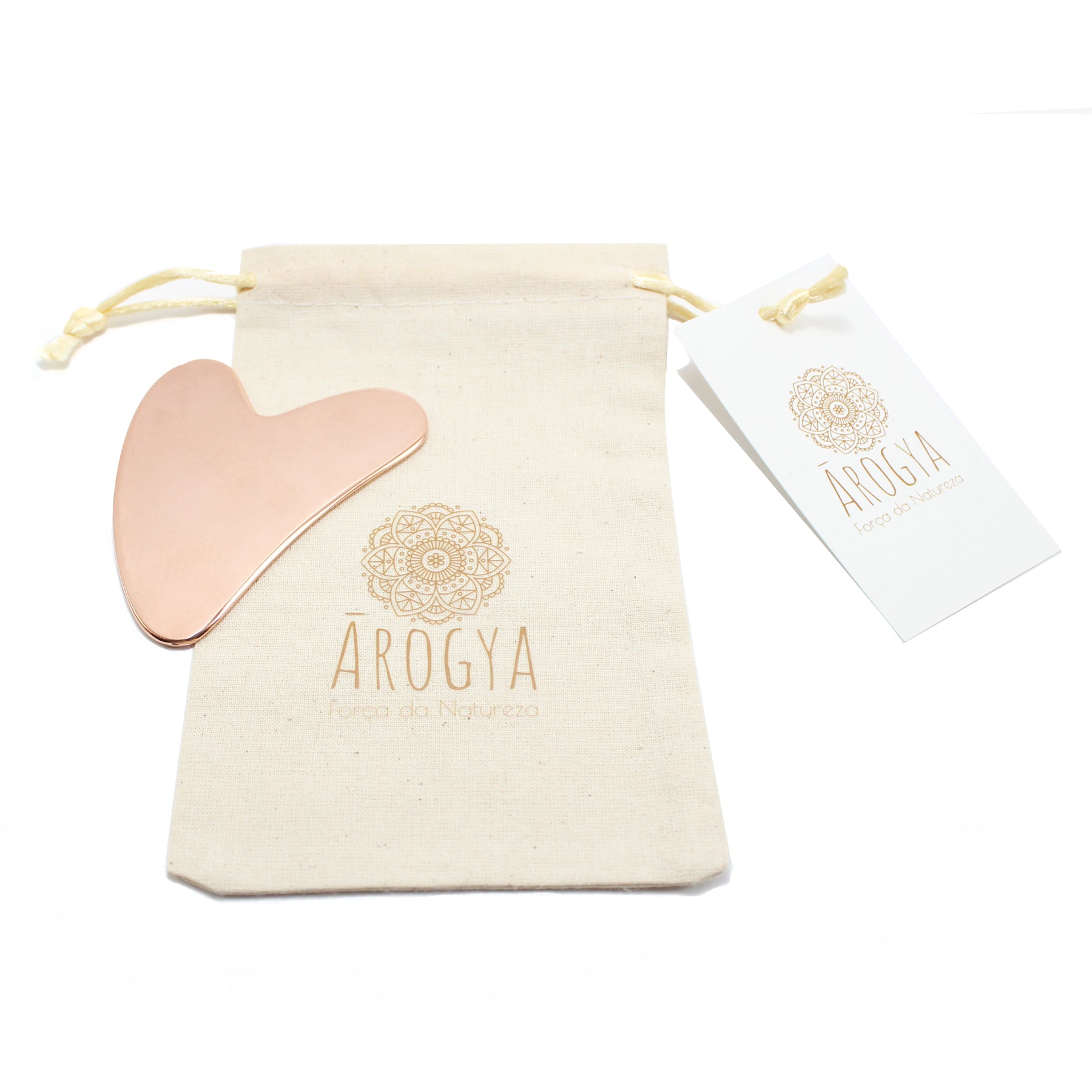 Gift set Gua Sha in the shape of a Heart and Copper Wand