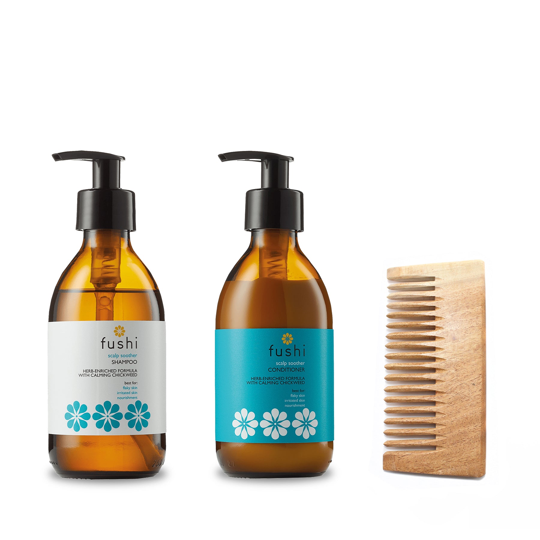 Coffret cadeau Peigne, shampoing et après-shampoing Herbal Scalp Soother
