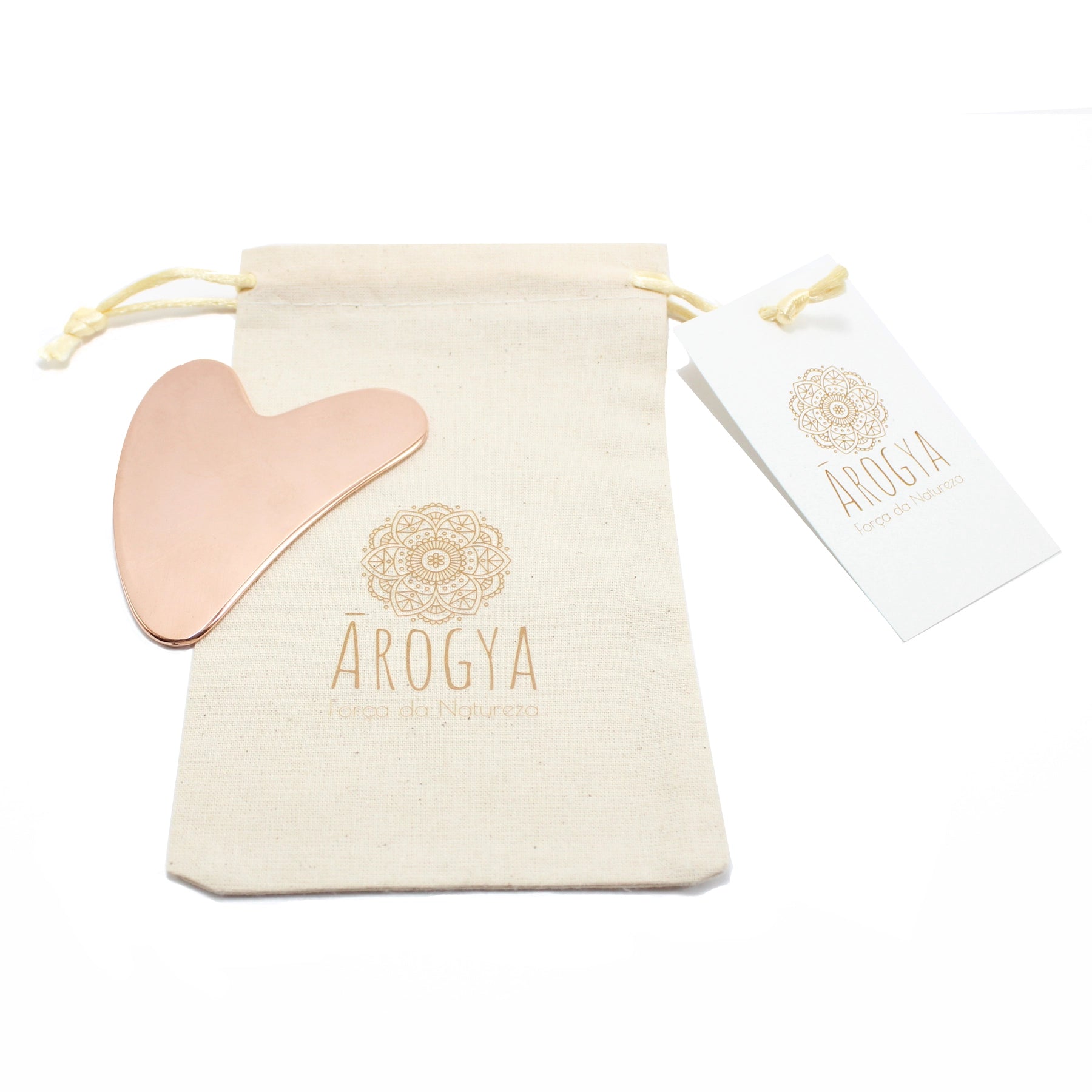 Gua Sha Ayurvedico in rame a forma di cuore