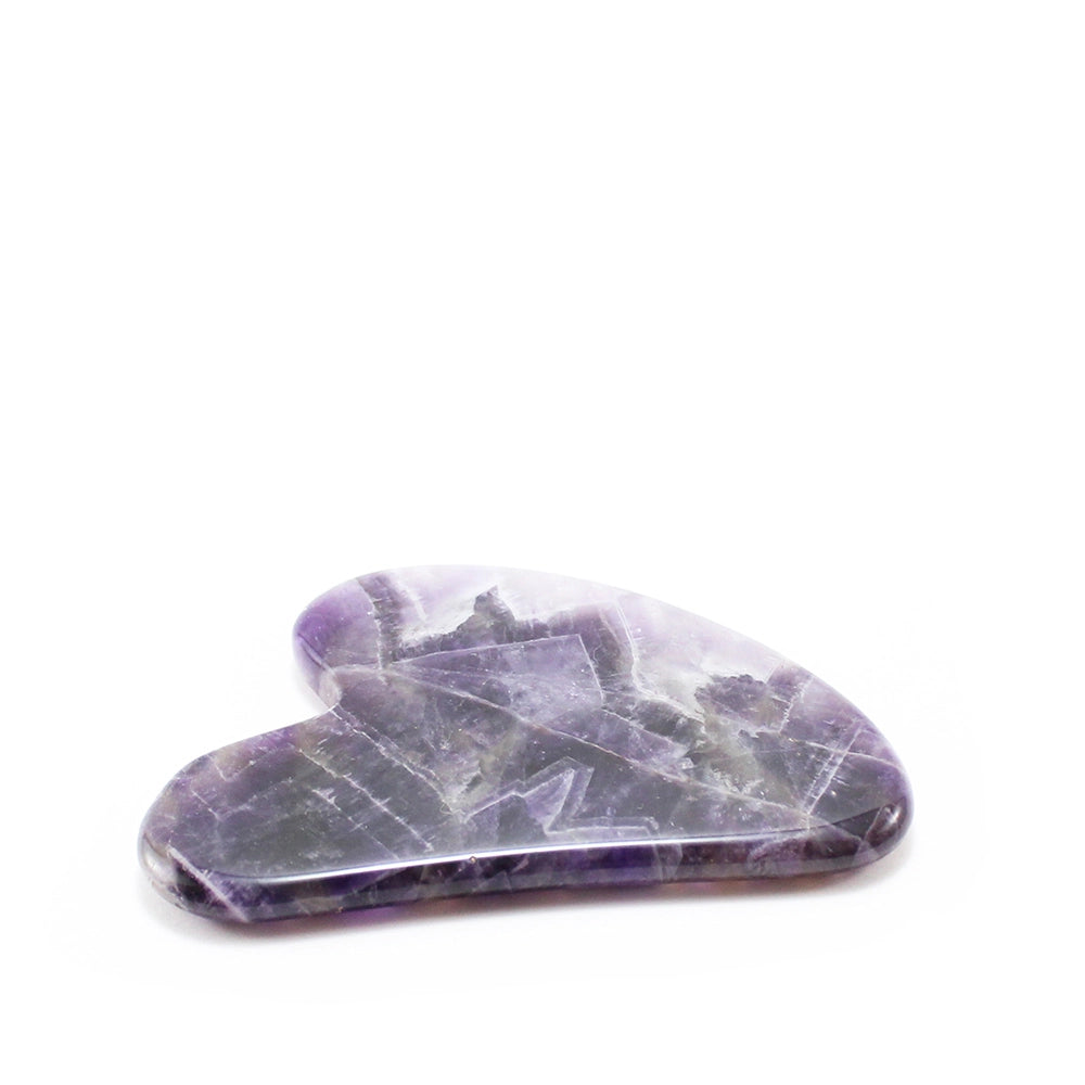 Heart Shaped Natural Amethyst Gua Sha