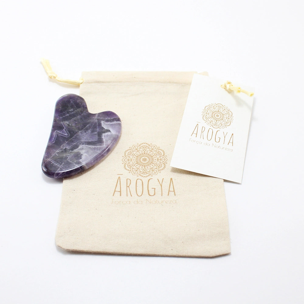 Heart Shaped Natural Amethyst Gua Sha