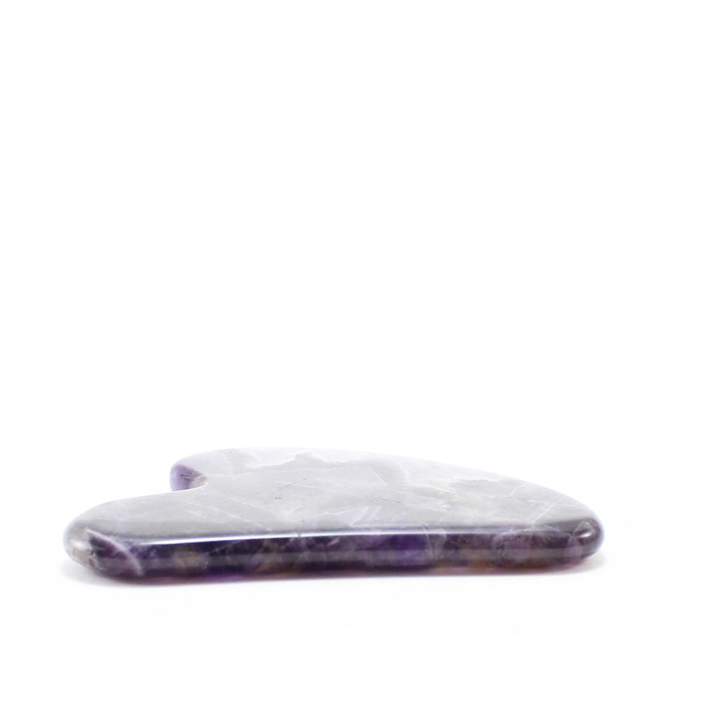 Heart Shaped Natural Amethyst Gua Sha