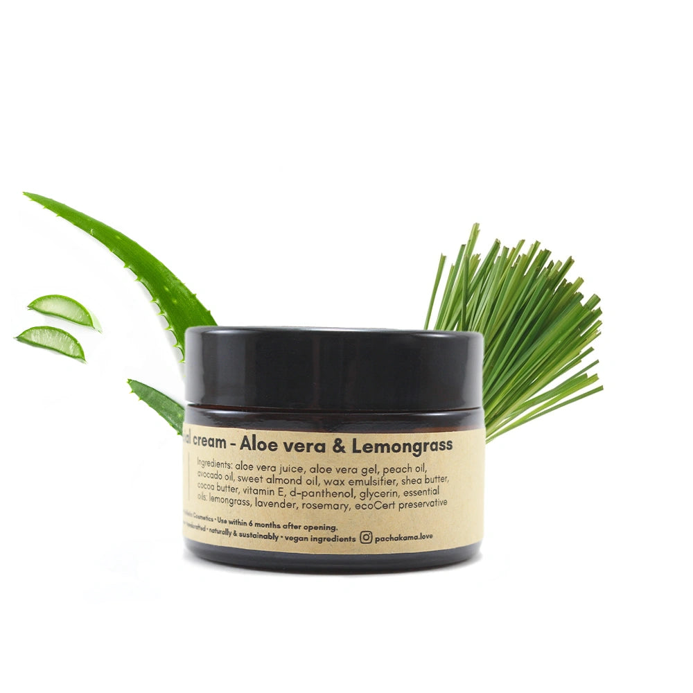 Crema Facial Artesanal de Aloe Vera y Hierba Limón