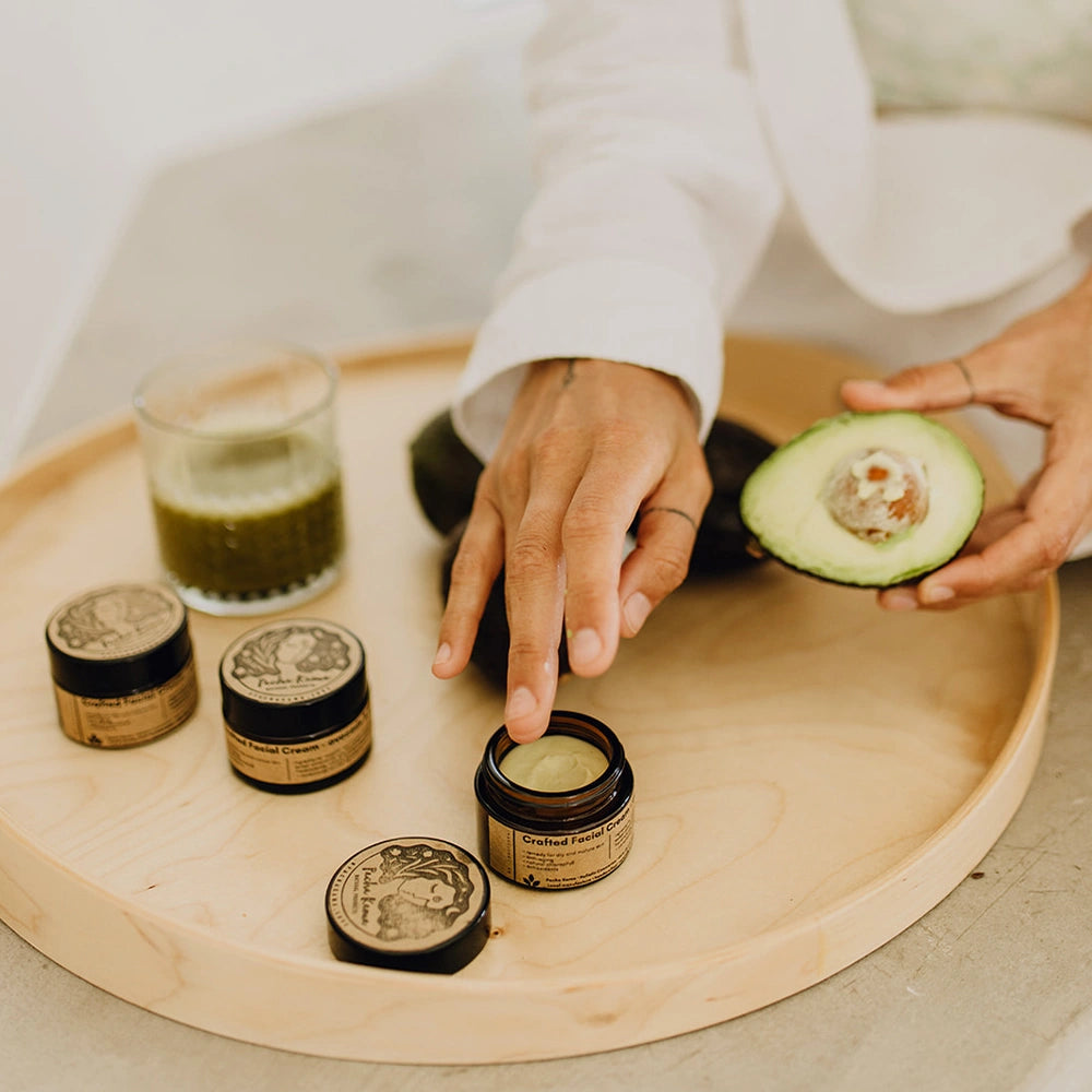 Crème Visage Artisanale à l'Avocat et au Thé Matcha