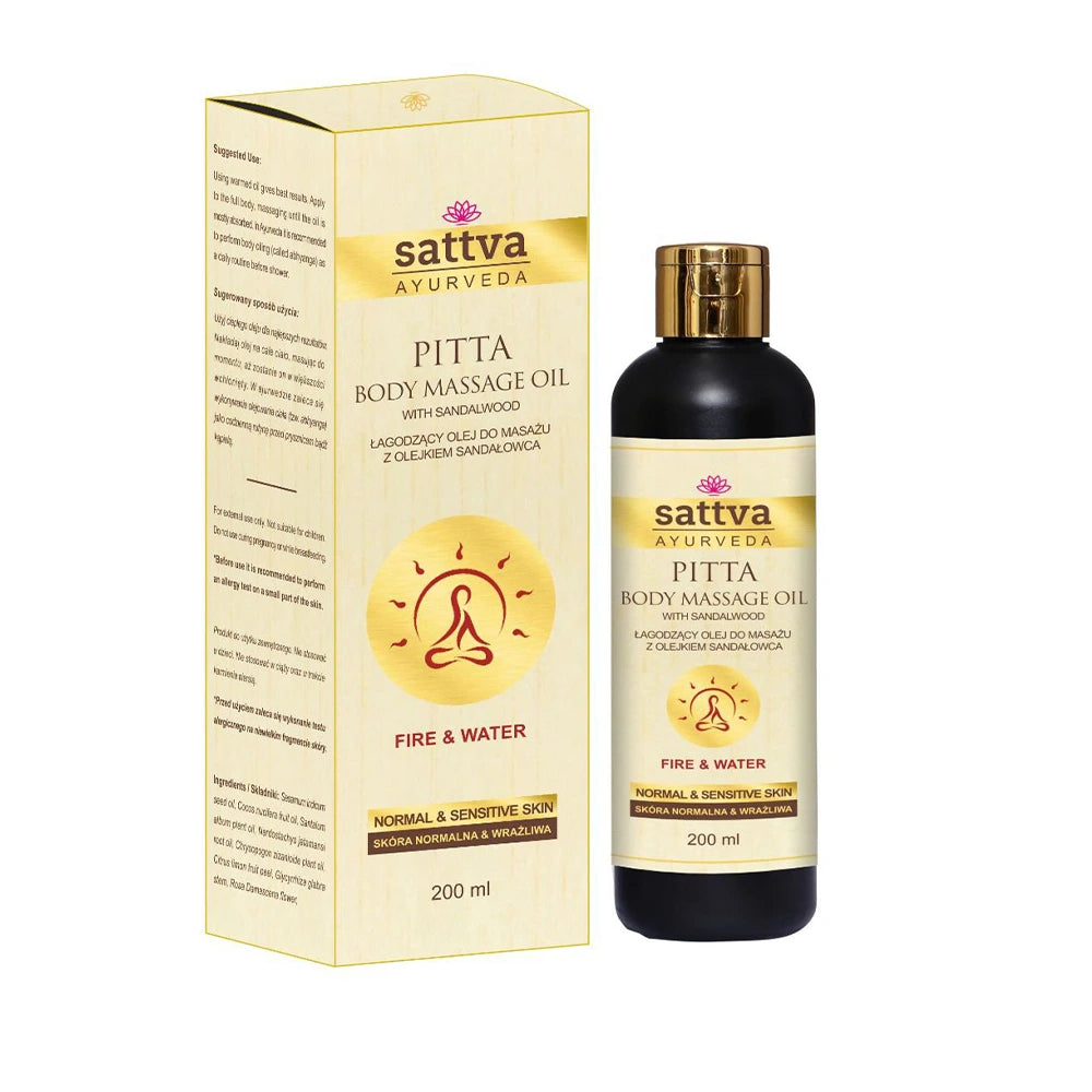 Ayurvedic Pitta Body Massage Oil with Sandalwood