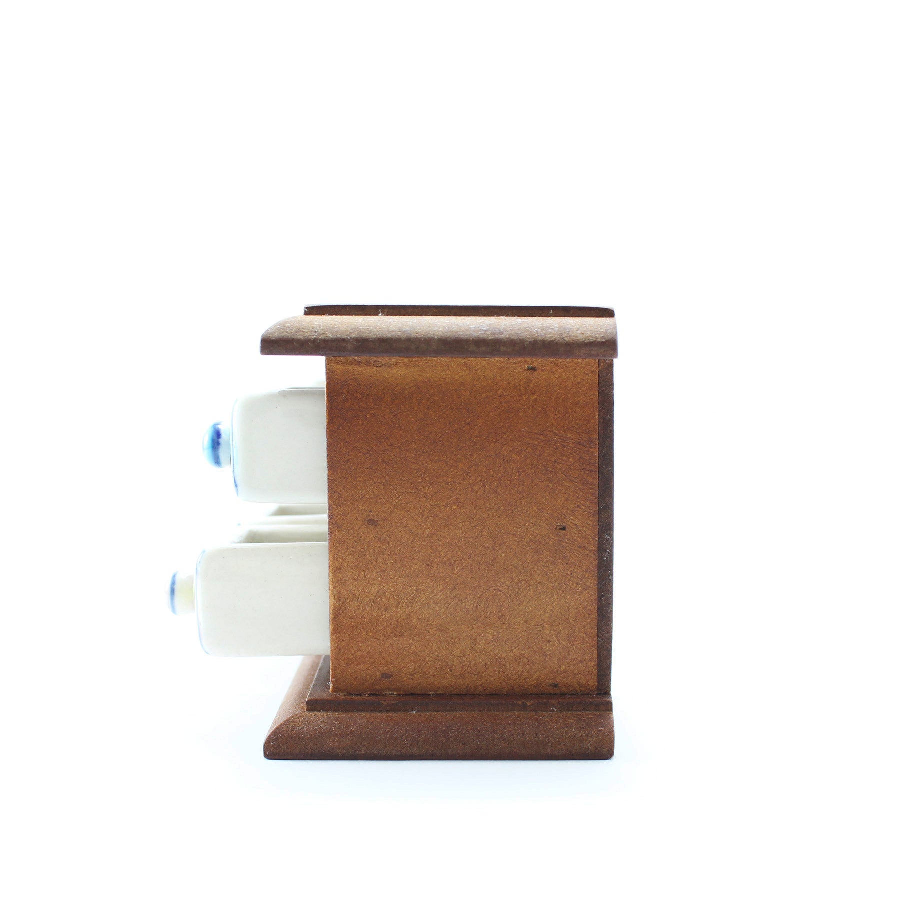 Mini Cassettiera con 6 Cassetti in Ceramica Marrone