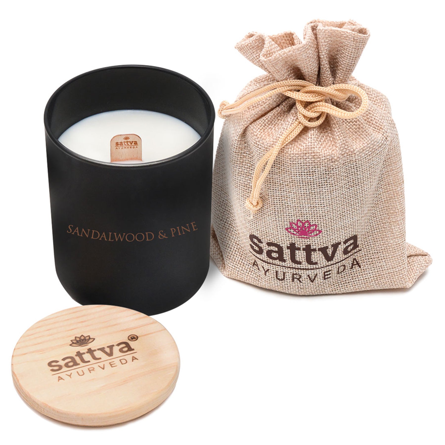 Soy Wax Candle with Sandalwood & Pine Essential Oils